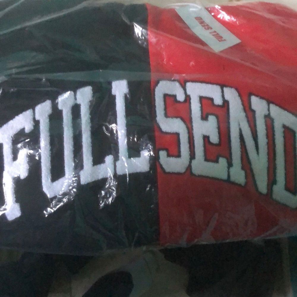 Black and Red FULLSEND hoodie with white lettering never removed from package